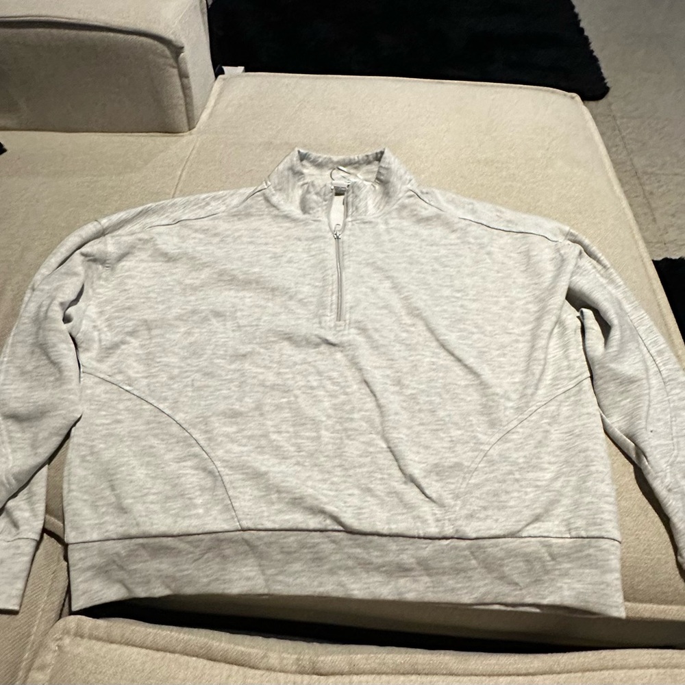 Gray Quarter-Zip Pullover